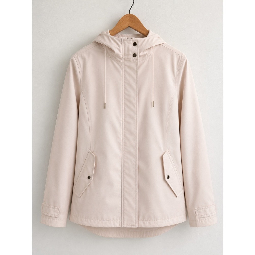Jones New York Sport Hooded Parka Neutral Coastal Old Money New England Summer-M